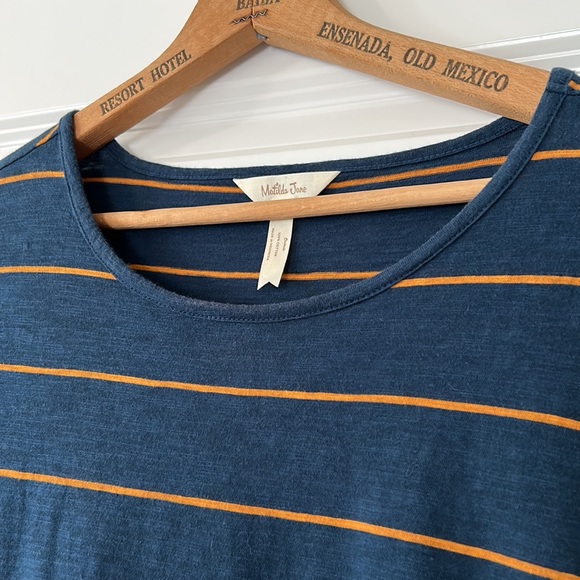 Matilda Jane "Moments With You" Striped Tee w Gathered Sleeves w MEASUREMENTS - Picture 4 of 12